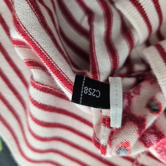 Kate spade New York Live colorfully XXS Posy Ikat Red Chestnut button cardigan - Picture 6 of 10